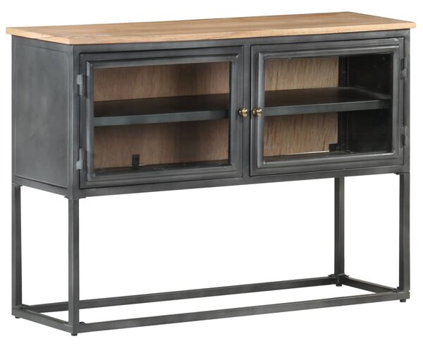 Sideboard Grey 100x30x70 cm Solid Acacia Wood