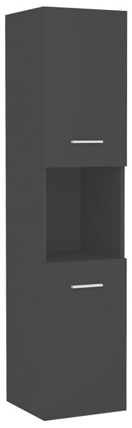 Bathroom Cabinet Black 30x30x130 cm Engineered Wood