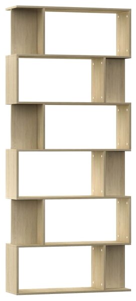 Book Cabinet/Room Divider Sonoma Oak 80x24x192 cm Engineered Wood