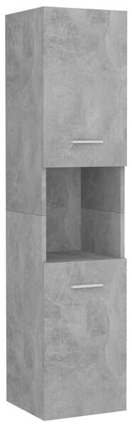 Bathroom Cabinet Concrete Grey 30x30x130 cm Engineered Wood