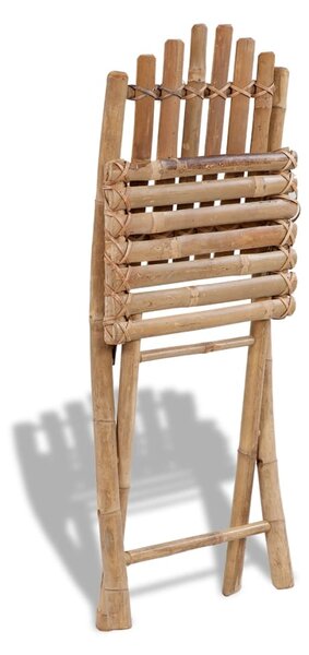 Foldable Outdoor Chairs Bamboo 4 pcs