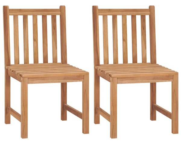 Garden Chairs 2 pcs Solid Teak Wood