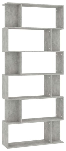 Book Cabinet/Room Divider Concrete Grey 80x24x192 cm Engineered Wood