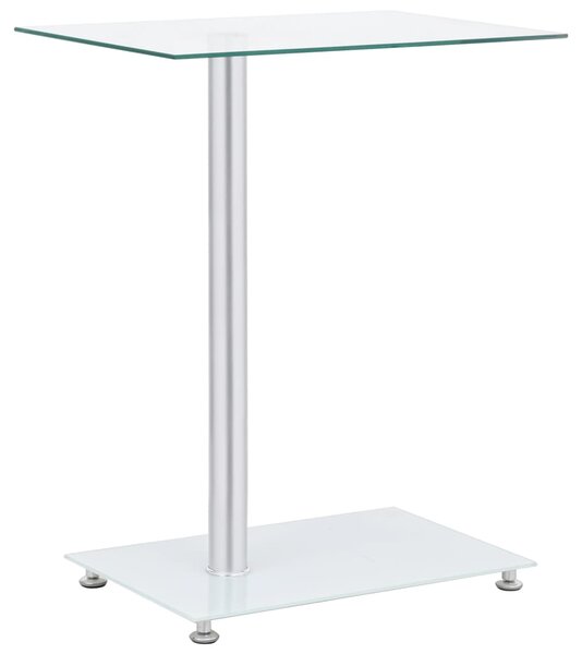 U-Shaped Side Table Transparent 45x30x58 cm Tempered Glass