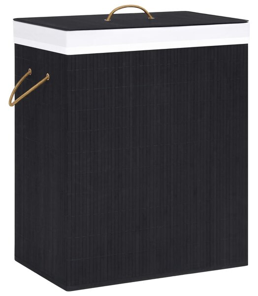 Bamboo Laundry Basket Black 83 L