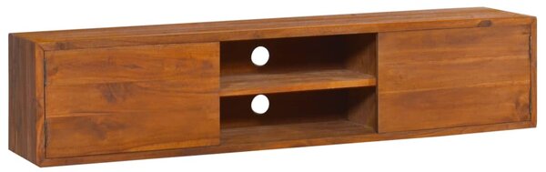 Wall-mounted TV Cabinet 135x30x30 cm Solid Teak Wood