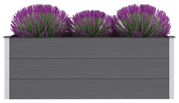 Garden Raised Bed WPC 150x50x54 cm Grey