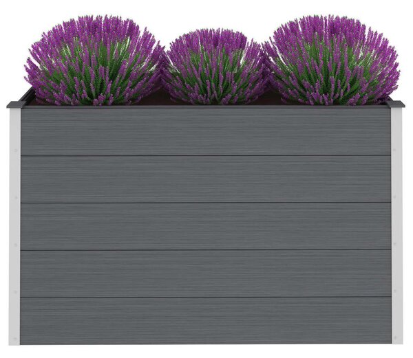 Garden Raised Bed WPC 150x50x91 cm Grey