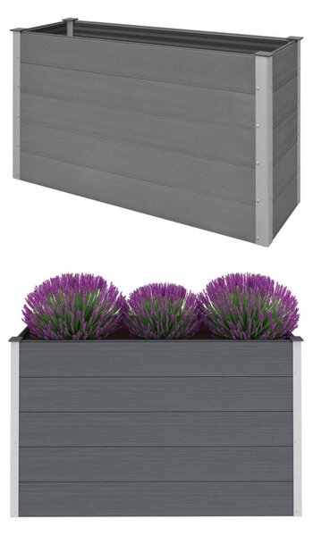 Garden Raised Bed WPC 150x50x91 cm Grey