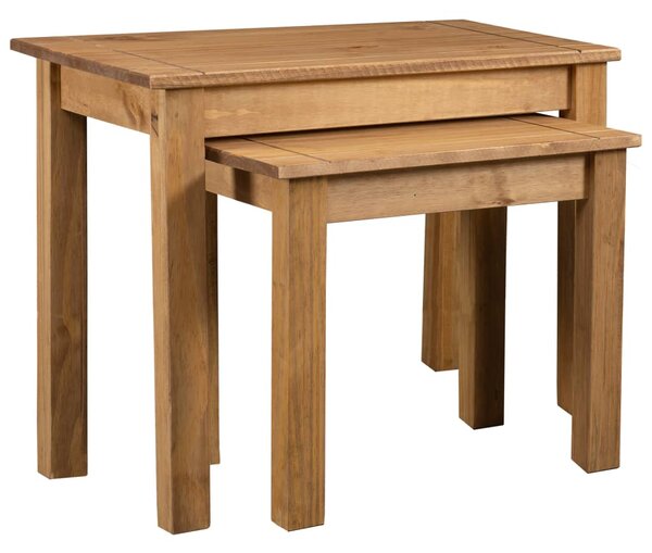 Nesting Tables 2 pcs Solid Pine Wood Panama Range