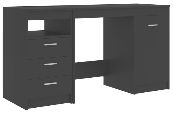 Desk Black 140x50x76 cm Engineered Wood