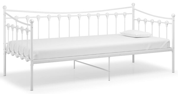 Sofa Bed Frame without Mattress White Metal 90x200 cm