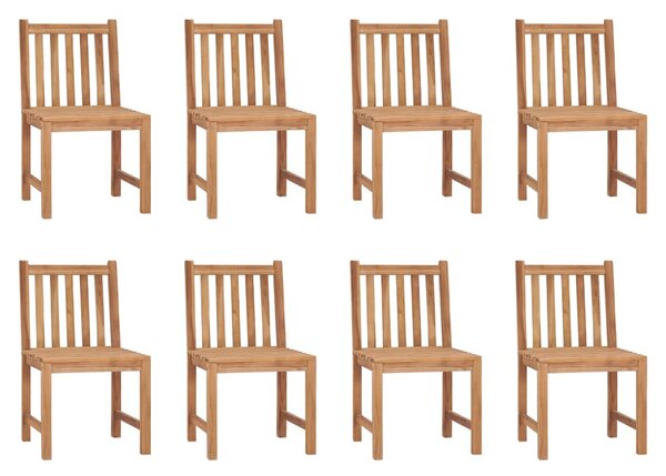 Garden Chairs 8 pcs Solid Teak Wood