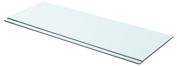 Shelves 2 pcs Panel Glass Clear 70x25 cm