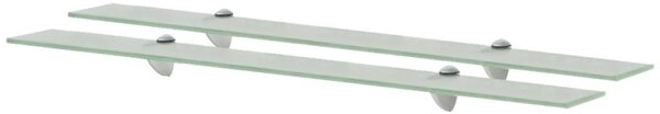 Floating Shelves 2 pcs Glass 90x20 cm 8 mm