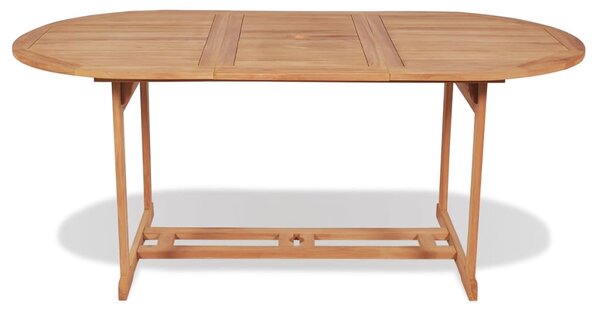 Garden Table 180x90x75 cm Solid Teak Wood