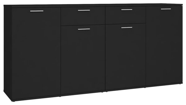 Sideboard Black 160x36x75 cm Engineered Wood