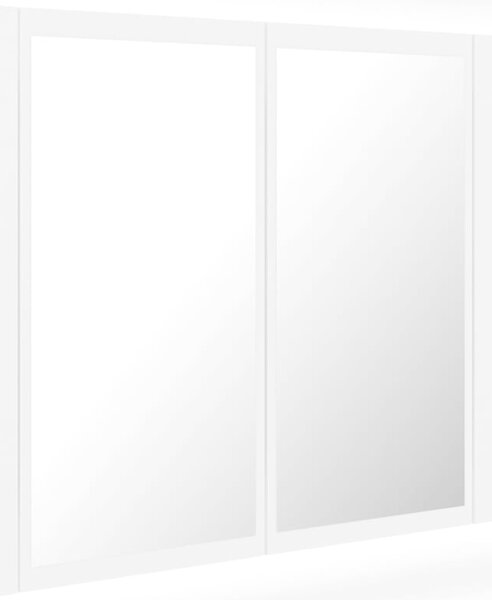 LED Bathroom Mirror Cabinet White 60x12x45 cm Acrylic