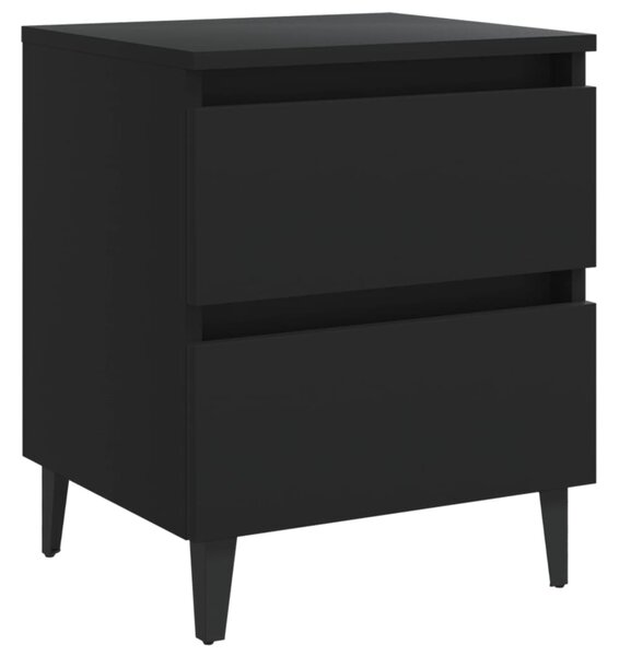 Bed Cabinet Black 40x35x50 cm Engineered Wood