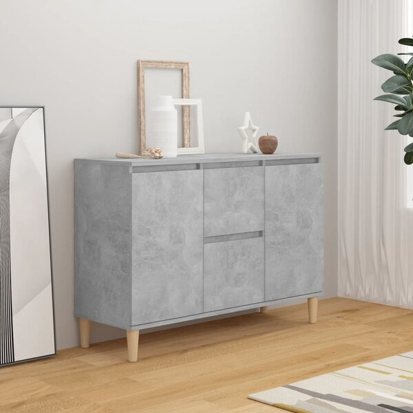 Sideboard Concrete Grey 101x35x70 cm Engineered Wood