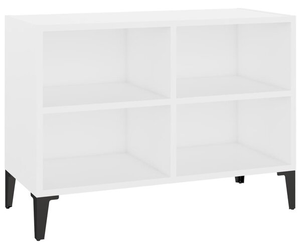 TV Cabinet with Metal Legs White 69.5x30x50 cm