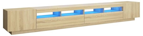 TV Cabinet with LED Lights Sonoma Oak 300x35x40 cm