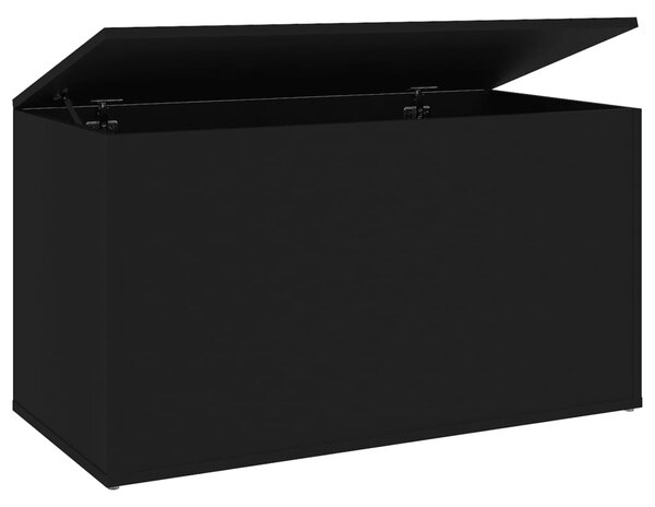 Storage Chest Black 84x42x46 cm Engineered Wood