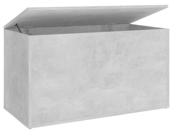 Storage Chest Concrete Grey 84x42x46 cm Engineered Wood