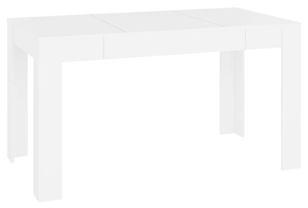 Dining Table White 140x74.5x76 cm Engineered Wood