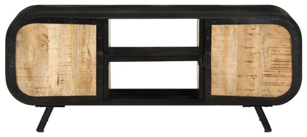 TV Cabinet 110x30x45 cm Rough Mango Wood