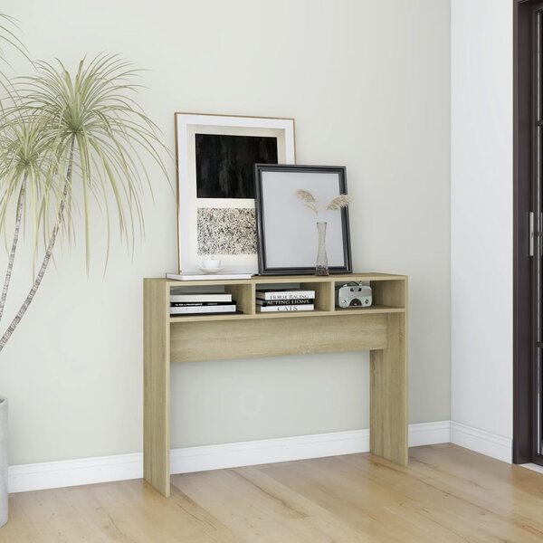 Console Table Sonoma Oak 105x30x80 cm Engineered Wood