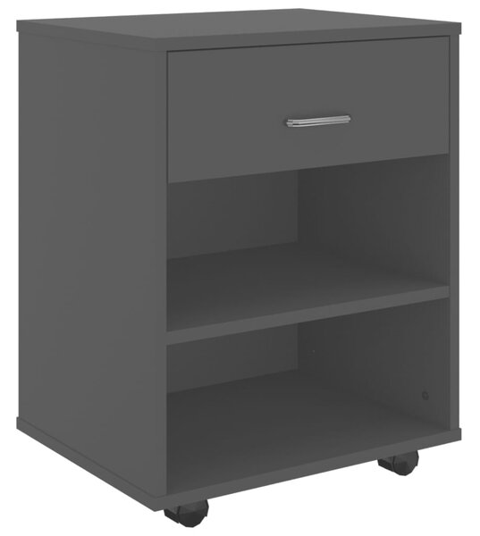 Rolling Cabinet Black 46x36x59 cm Engineered Wood