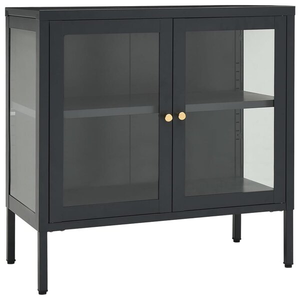 Sideboard Anthracite 70x35x70 cm Steel and Glass