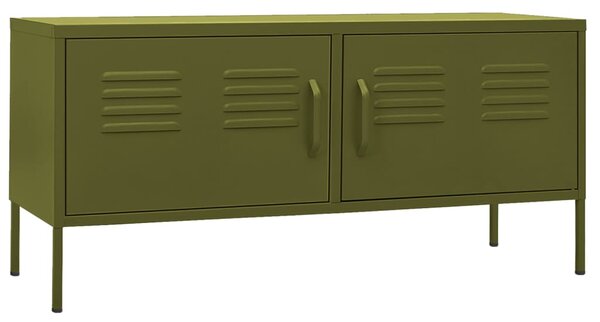 TV Cabinet Olive Green 105x35x50 cm Steel