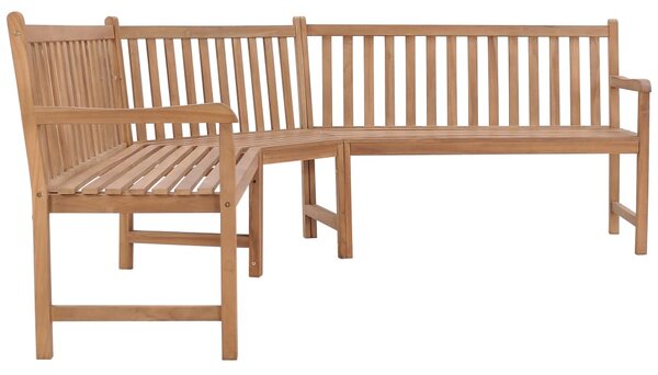 Garden Corner Bench 185x185x90 cm Solid Teak Wood