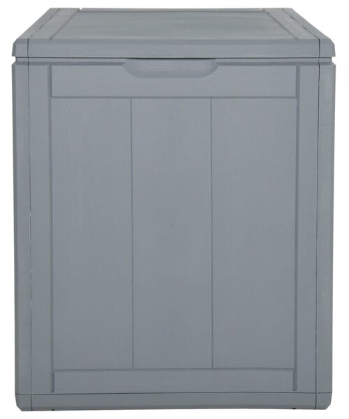 Garden Storage Box 90L Grey PP Rattan