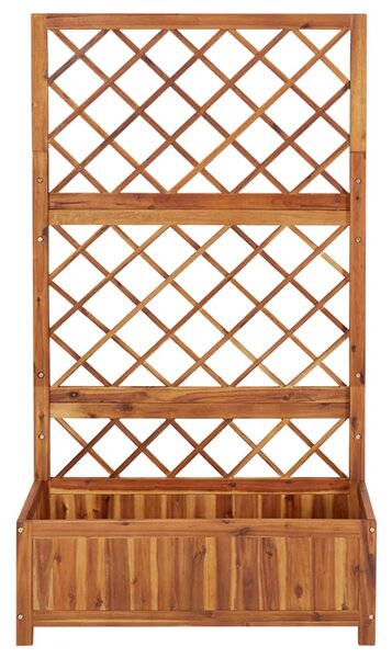 Raised Bed with Trellis 85x38x150 cm Solid Acacia Wood