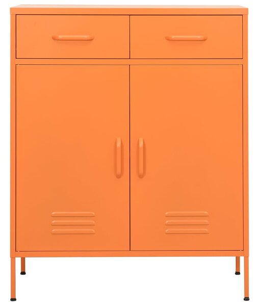 Storage Cabinet Orange 80x35x101.5 cm Steel