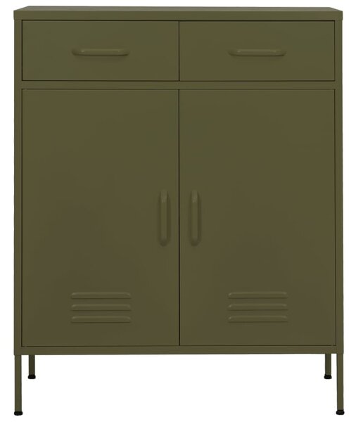 Storage Cabinet Olive Green 80x35x101.5 cm Steel