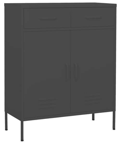 Storage Cabinet Black 80x35x101.5 cm Steel