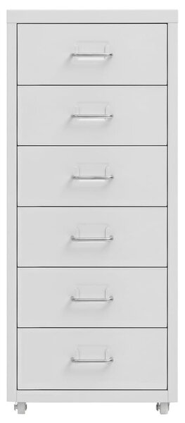 Mobile File Cabinet Grey 28x41x69 cm Metal