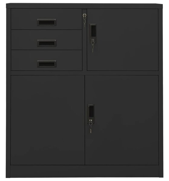 Office Cabinet Anthracite 90x40x102 cm Steel