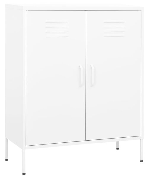 Storage Cabinet White 80x35x101.5 cm Steel