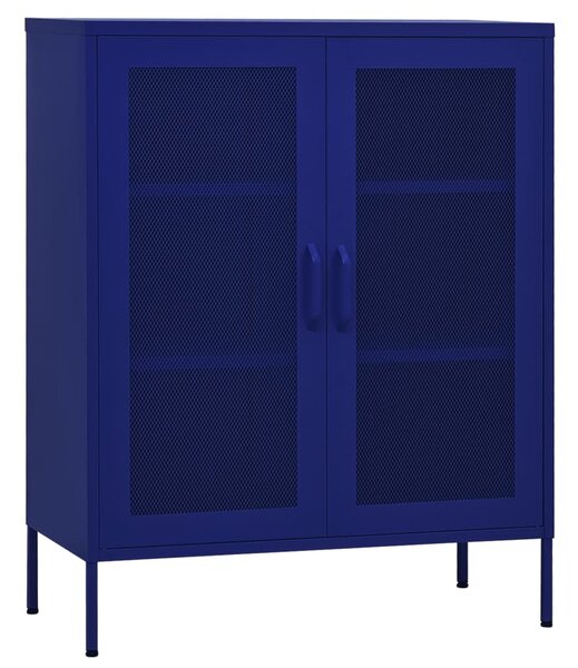 Storage Cabinet Navy Blue 80x35x101.5 cm Steel