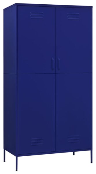 Wardrobe Navy Blue 90x50x180 cm Steel