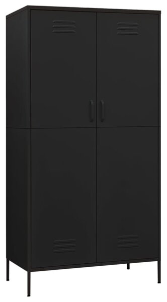 Wardrobe Black 90x50x180 cm Steel