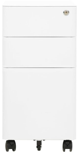 Mobile File Cabinet White 30x45x59 cm Steel