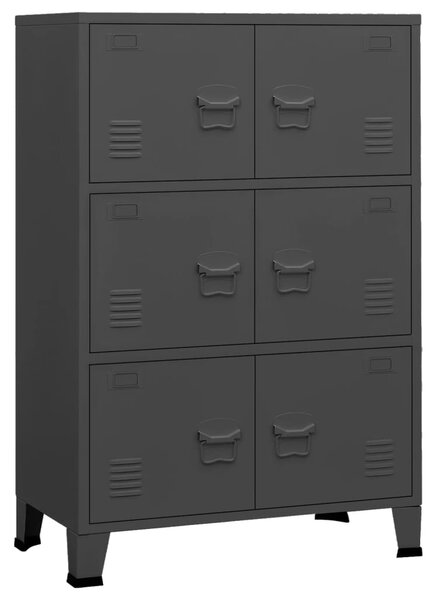 Industrial Storage Chest Anthracite 75x40x115 cm Metal