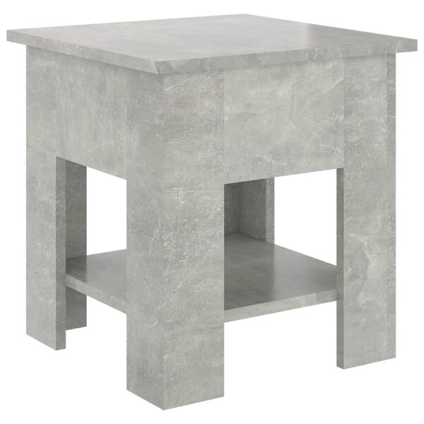 Coffee Table Concrete Grey 40x40x42 cm Engineered Wood