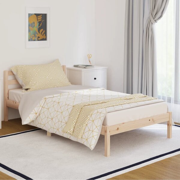 Bed Frame without Mattress Solid Wood Pine 100x200cm